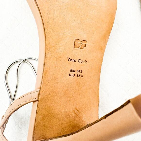 DVF Diane Von Furstenberg Frankie Stiletto Heel Sandal Nude Rose Size 8.5 - Picture 3 of 6